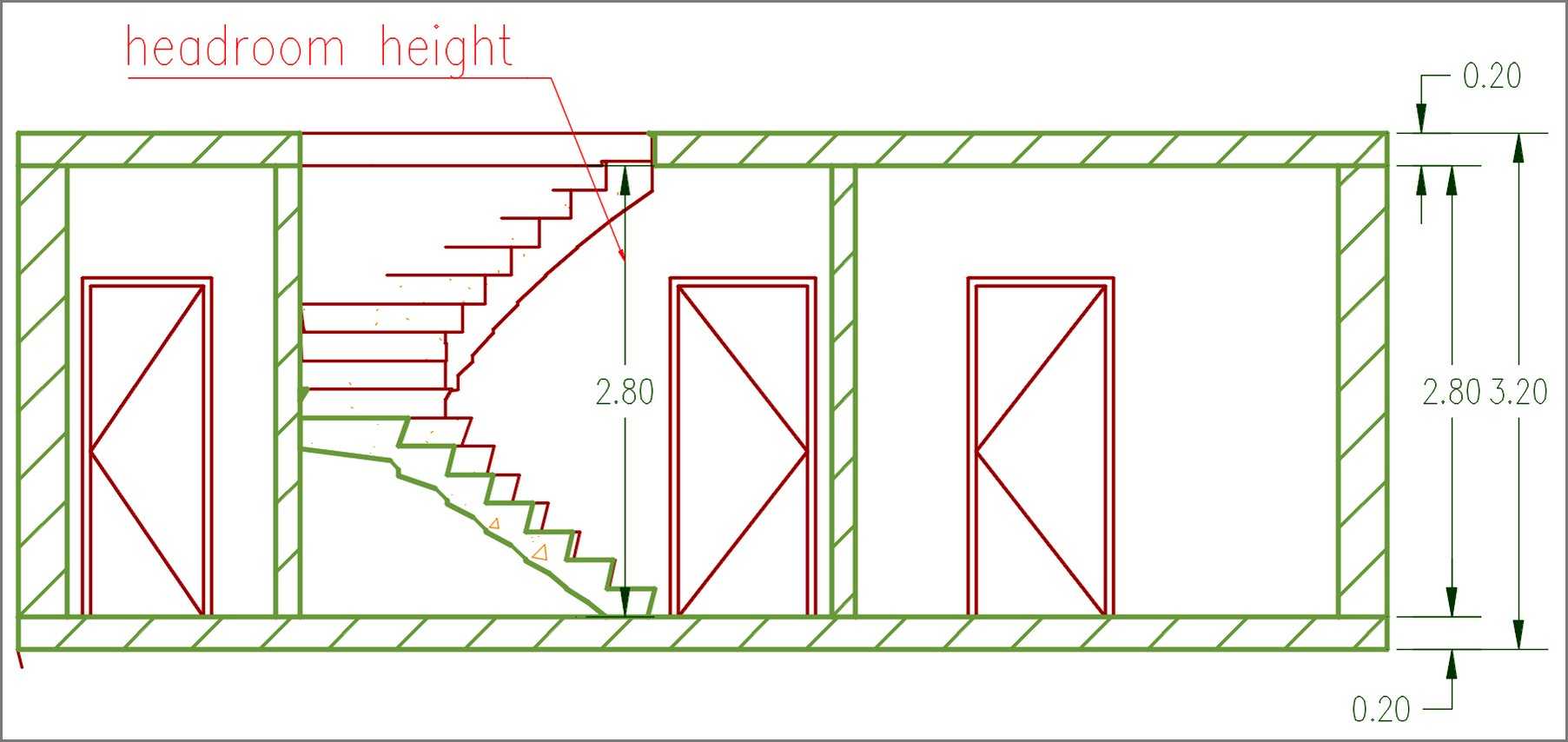 h21190 basem sectionStairInterfer 810270
